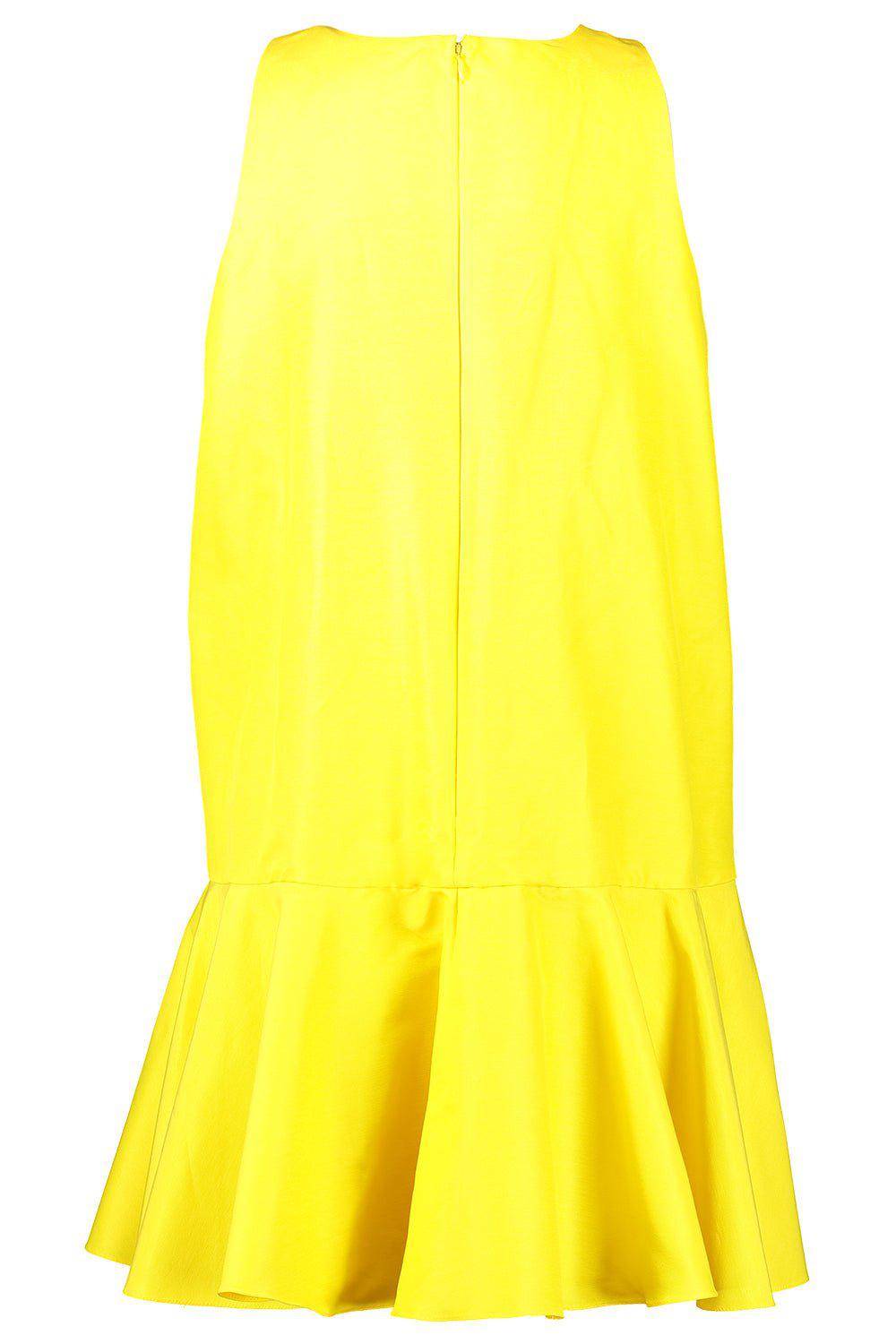 MONIQUE LHUILLIER-Belted Trapeze Dress-