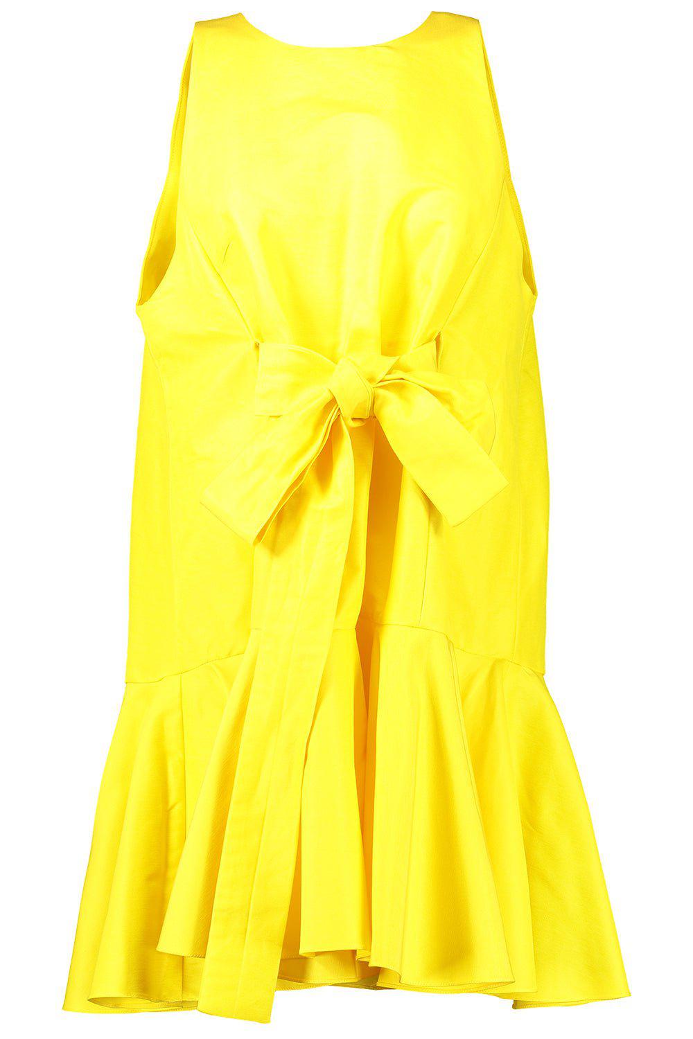 MONIQUE LHUILLIER-Belted Trapeze Dress-