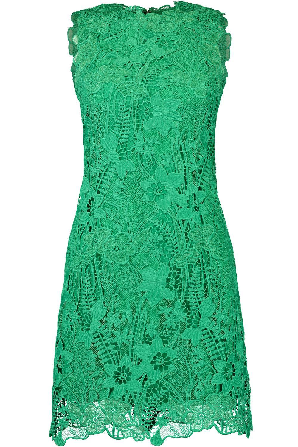 SLEEVELESS SHIFT DRESS-GRASS-4-CLOTHINGDRESSCOCKTAIL-MONIQUE LHUILLIER