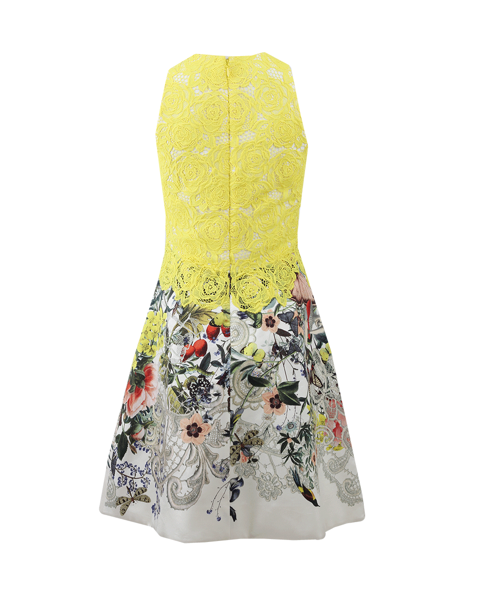 MONIQUE LHUILLIER-Lace Botanical Dress-