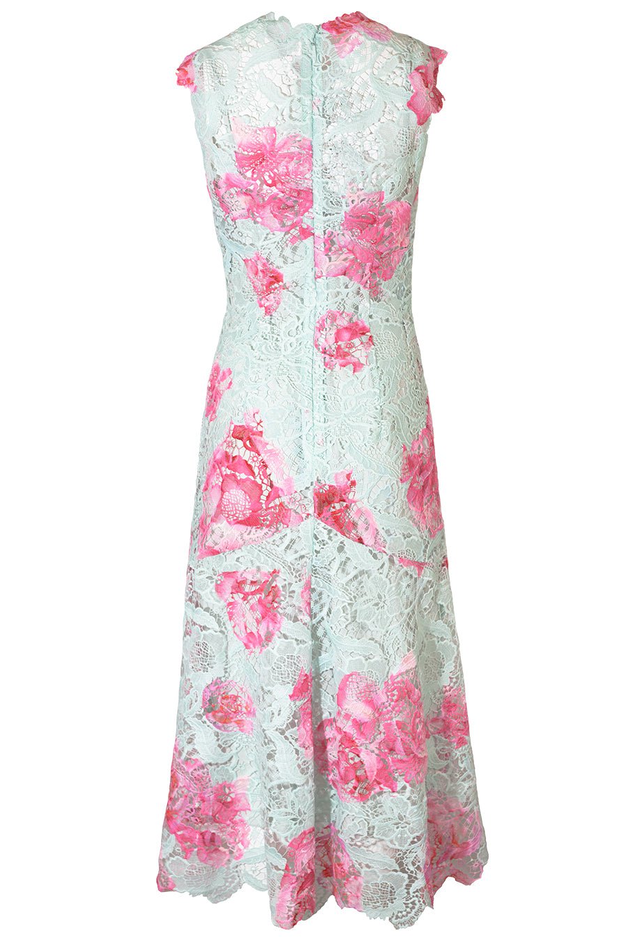 MONIQUE LHUILLIER-Jewel Neck A-Line Dress-