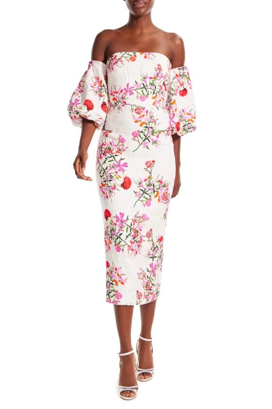 MONIQUE LHUILLIER-Strapless Sheath Dress-
