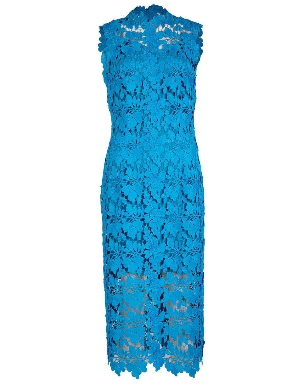 MONIQUE LHUILLIER-Jewel Neck Sleeveless Shift Dress-