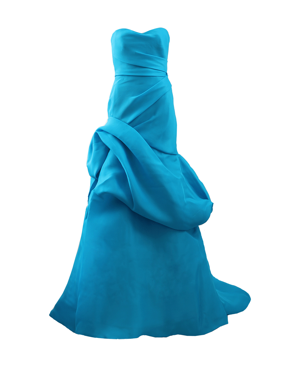 MONIQUE LHUILLIER-Draped Ball Gown-POOL