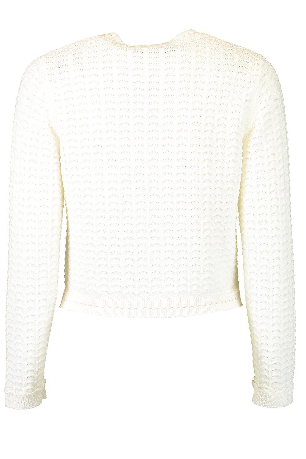 Button Stitch Cardigan-IVORY-XS-CLOTHINGTOPCARDIGAN-MONIQUE LHUILLIER