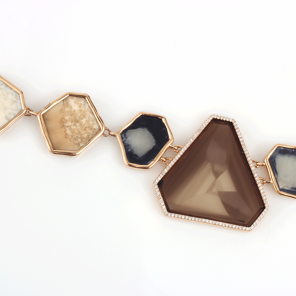 MONIQUE PEAN-Agate Walrus Ivory Bracelet-ROSE GOLD