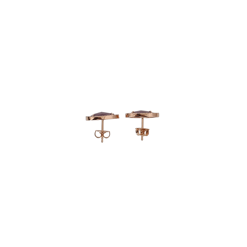 MONIQUE PEAN-Pink Sapphire Slice Stud Earrings-ROSE GOLD