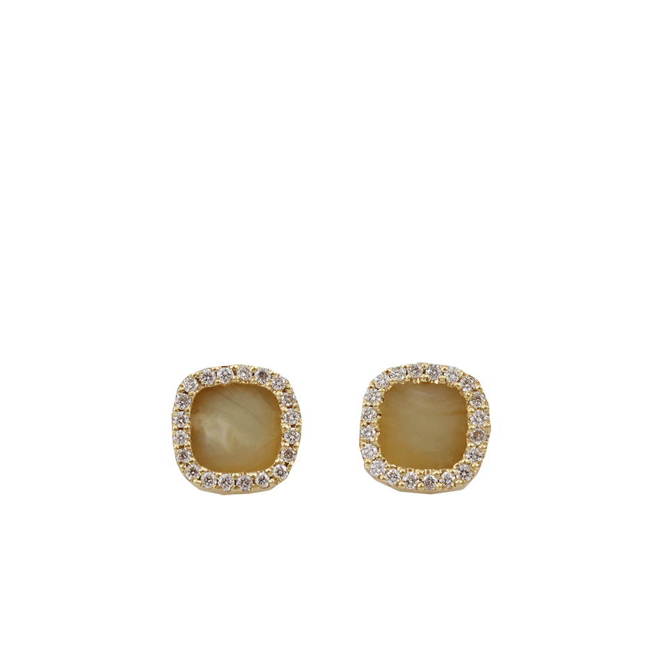 MONIQUE PEAN-Opal Diamond Stud Earrings-YELLOW GOLD
