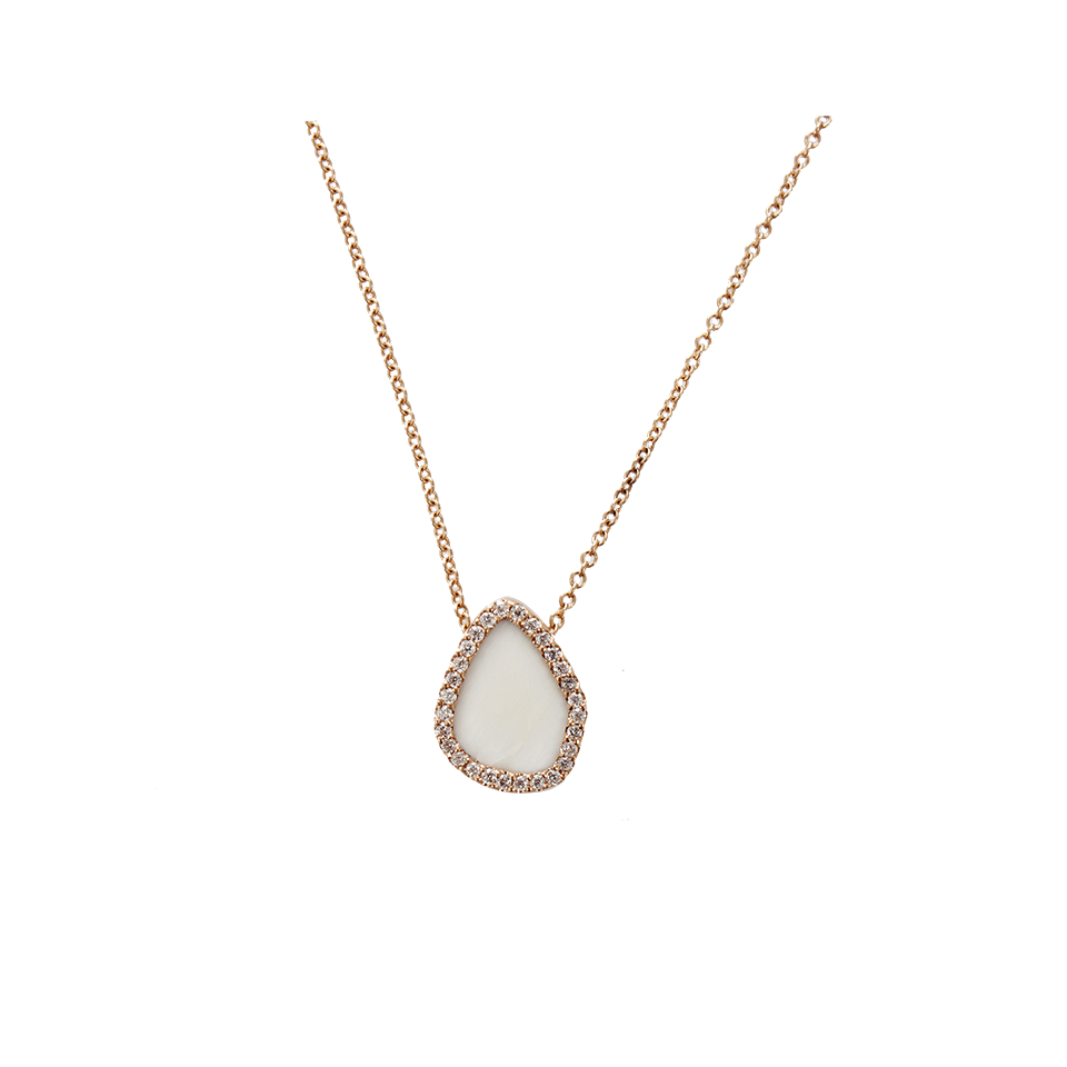 MONIQUE PEAN-Fossilized Mammoth Diamond Pendant Necklace-ROSE GOLD
