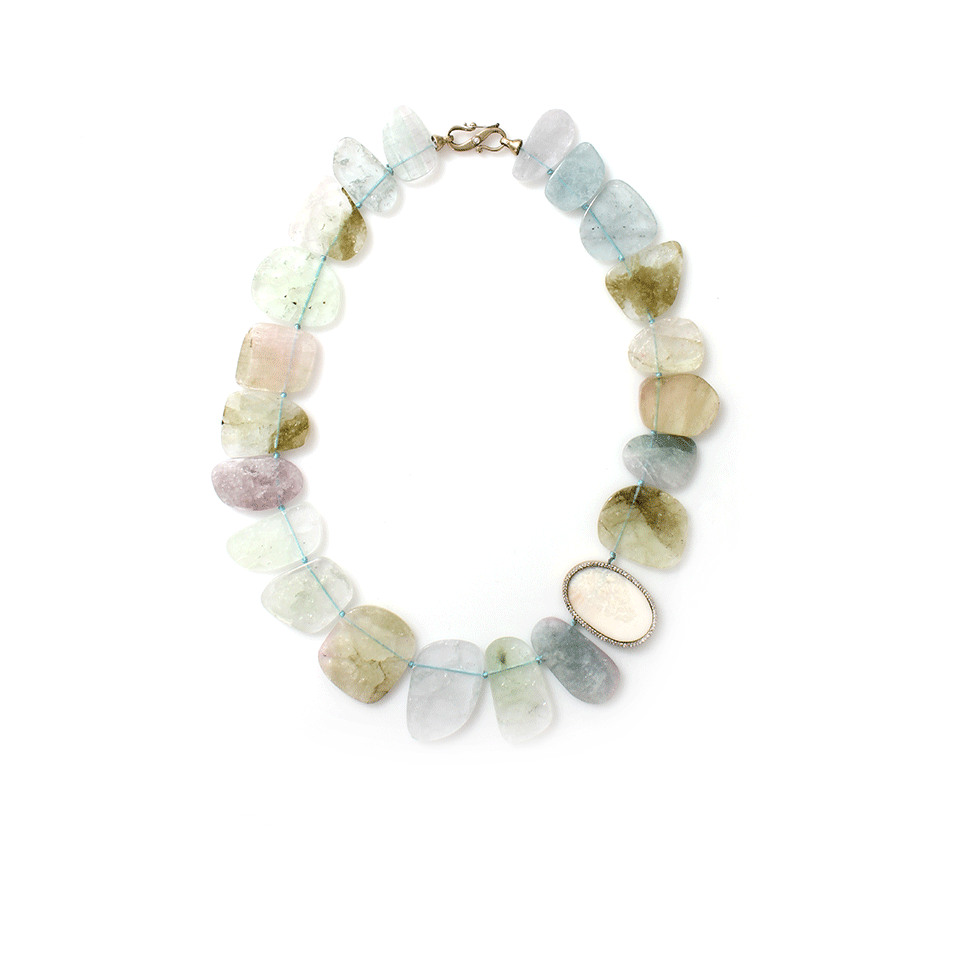 MONIQUE PEAN-Natural Tourmaline Necklace-WHITE GOLD