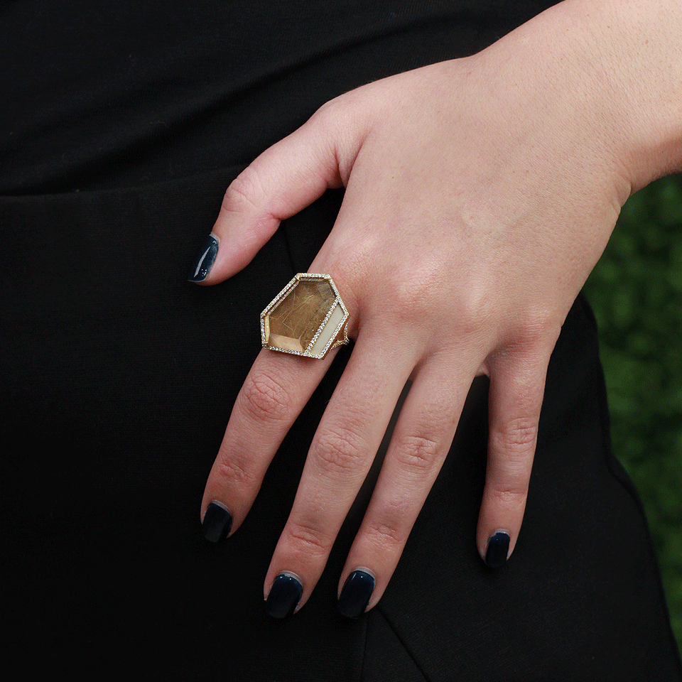 MONIQUE PEAN-Golden Rutile Ring-YELLOW GOLD