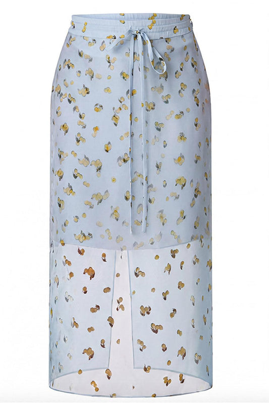 Sheer Overlay Skirt-BLUE-2-CLOTHINGSKIRTMIDI-MONSE