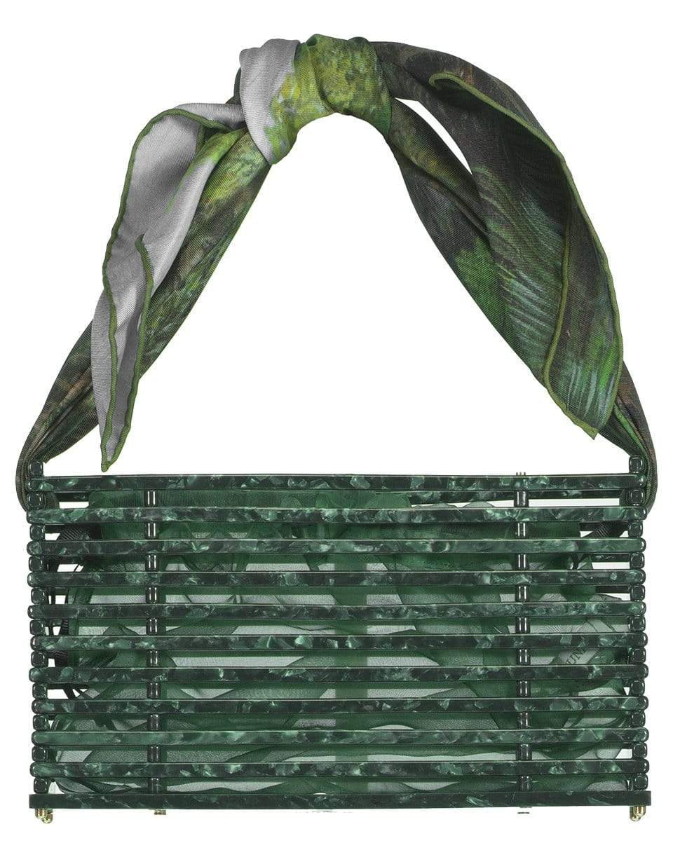 MONTUNAS-Jade Trellis Guaria Scarf Bag-GREEN