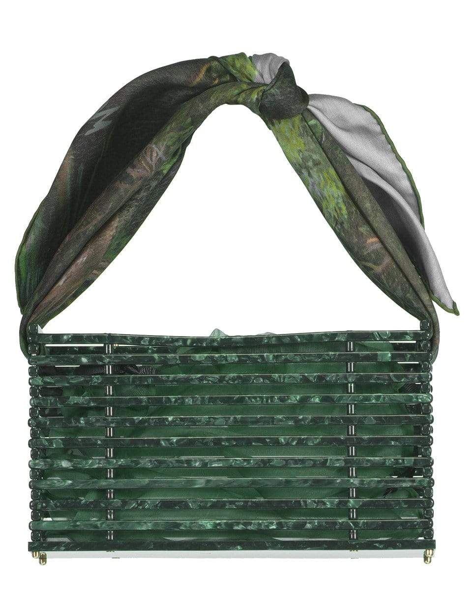 MONTUNAS-Jade Trellis Guaria Scarf Bag-GREEN