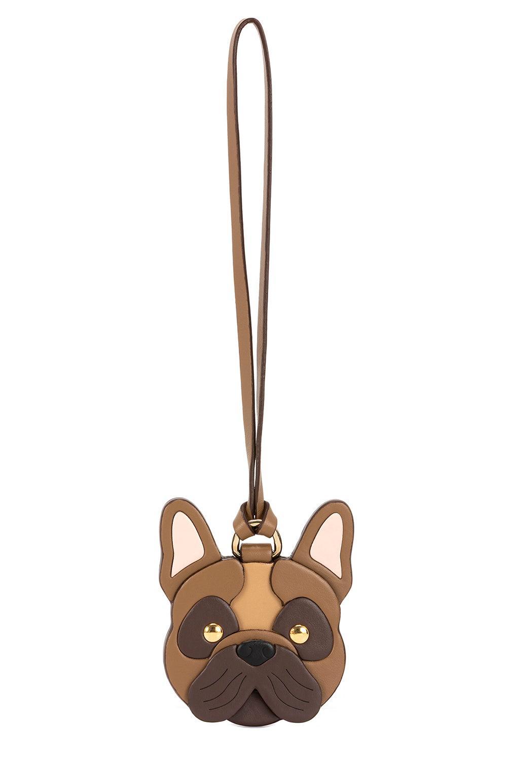 Mini Bull Dog Charm-BROWN-HANDBAGACCESSORIES-MOREAU