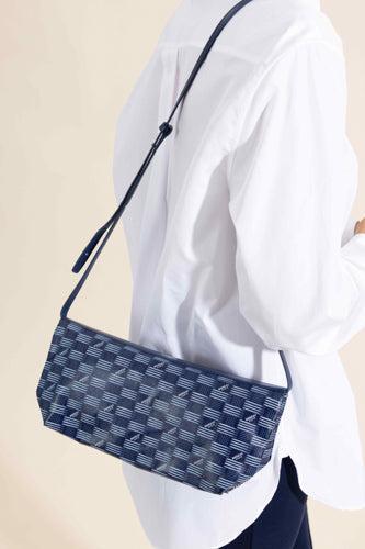 Antoine Double Long Bag - Navy Blue Natural-BLUE-HANDBAGSHOULDER-MOREAU
