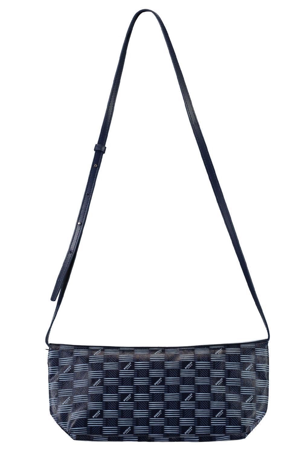 Antoine Double Long Bag - Navy Blue Natural-BLUE-HANDBAGSHOULDER-MOREAU
