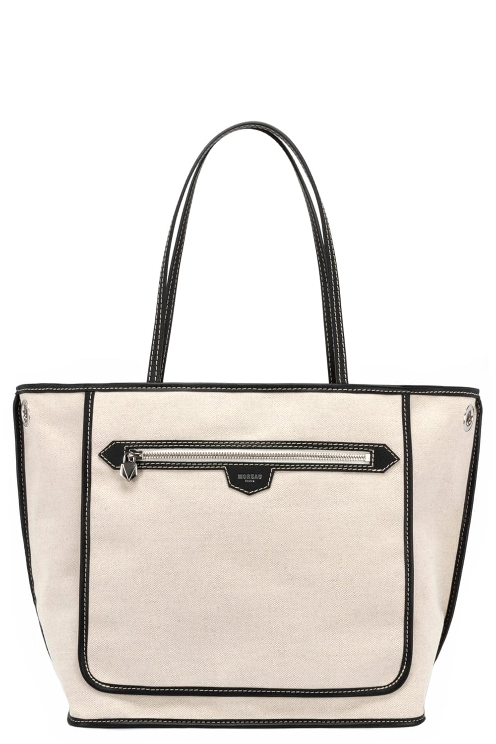 MOREAU-St Tropez Reverse Tote-CANVWHT
