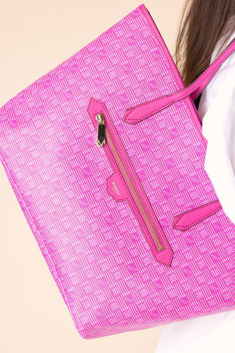 MOREAU-Monaco Tote - Fuchsia-FUX/NAT