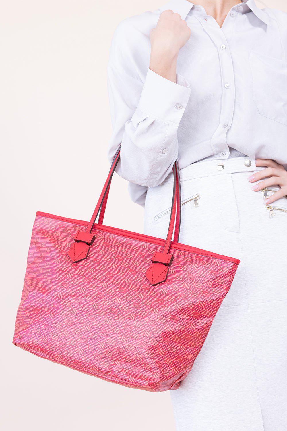 St Tropez Zip Tote MM - Red | MOREAU – Marissa Collections
