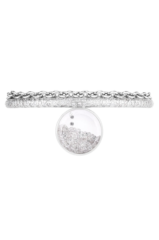 Diamond Shaker Chain Cuff Bracelet-WHITE GOLD-JEWELRYFINE JEWELBRACELET O-MORITZ GLIK