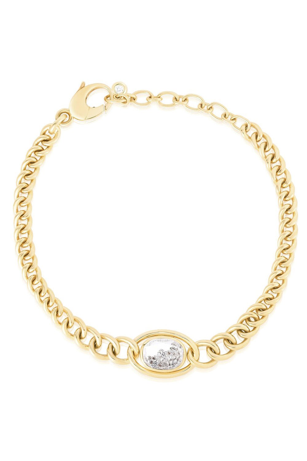 MORITZ GLIK-Cravo Curb Chain Bracelet-YELLOW GOLD