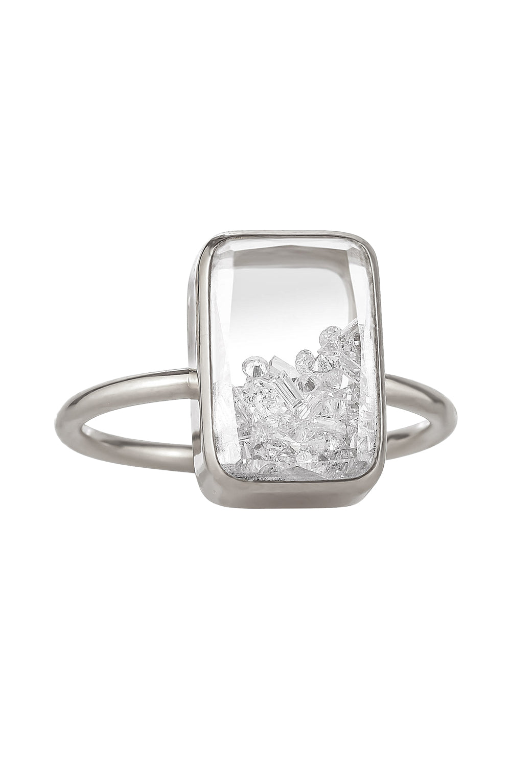 Diamond Petite Ten Fourteen Ring-WHITE GOLD-6.5-JEWELRYFINE JEWELEARRING-MORITZ GLIK