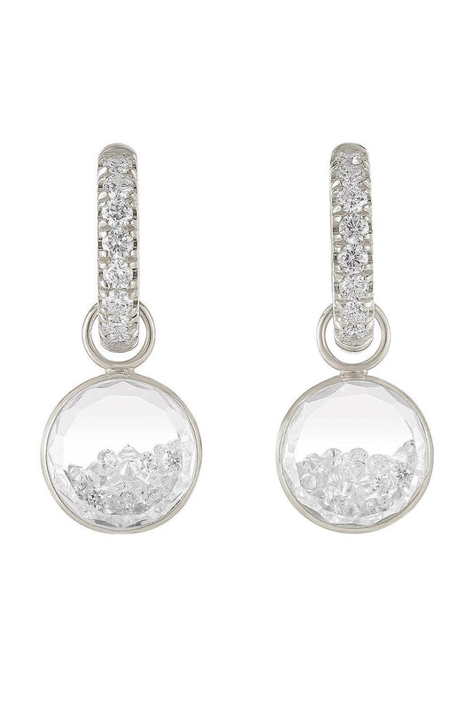 Diamond Core Gala Huggie Earrings-WHITE GOLD-JEWELRYFINE JEWELEARRING-MORITZ GLIK