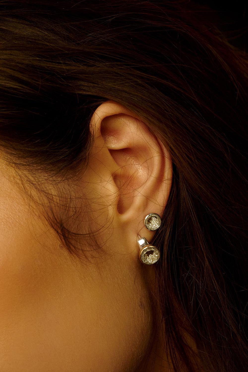 Neue Circle Stud Earrings-WHITE GOLD-JEWELRYFINE JEWELEARRING-MORITZ GLIK