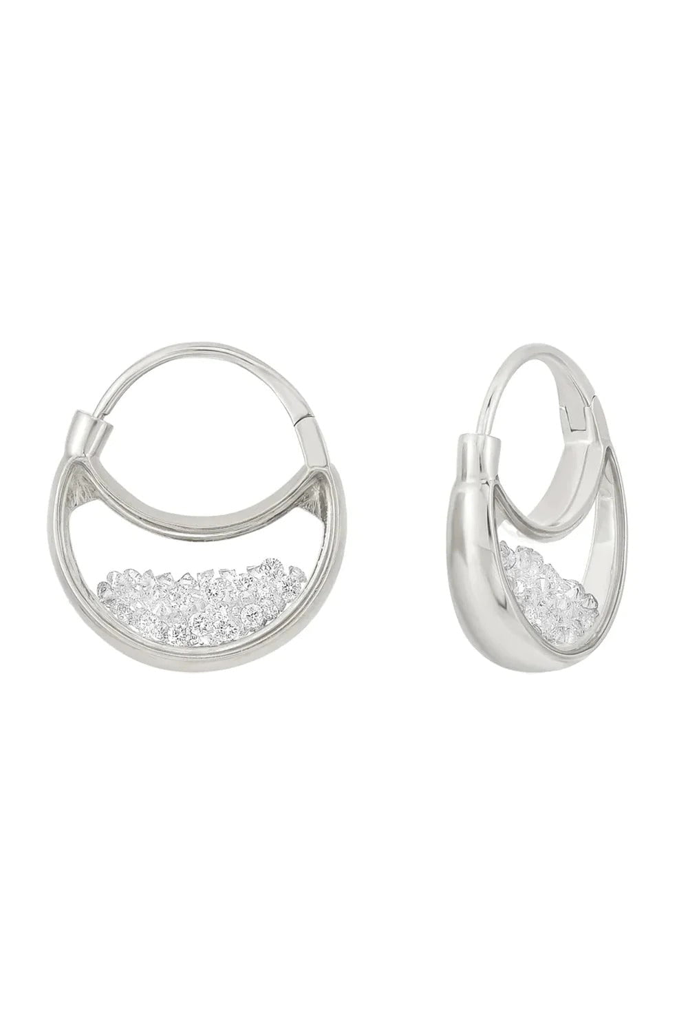 MORITZ GLIK-The Petite Purses Diamond Earrings-WHITE GOLD
