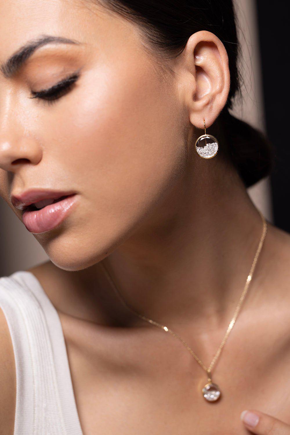 MORITZ GLIK-Core 15 Shaker Earrings-YELLOW GOLD