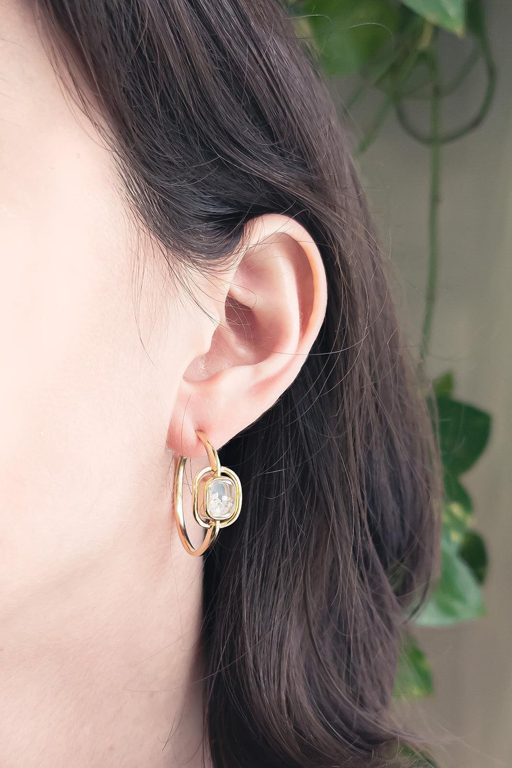 Diamond Elo 25 Hoop Earrings-YELLOW GOLD-JEWELRYFINE JEWELEARRING-MORITZ GLIK