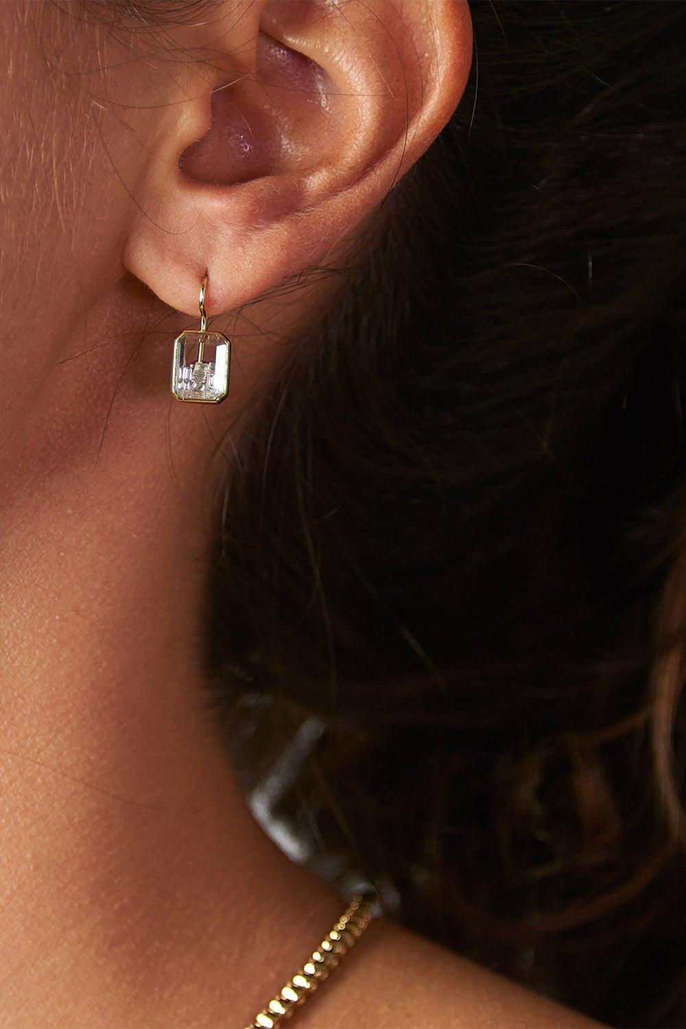 MORITZ GLIK-Esmeralda Diamond Shaker Earrings-YELLOW GOLD