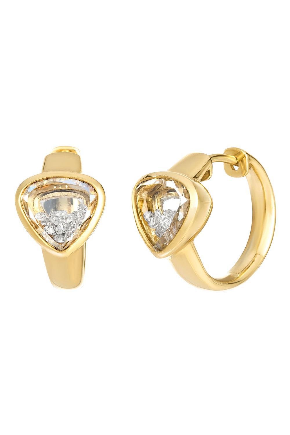 Neue Heart-ish Huggie Earrings-YELLOW GOLD-JEWELRYFINE JEWELEARRING-MORITZ GLIK