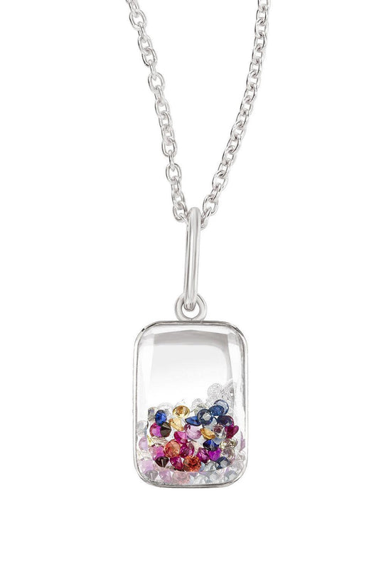 Confetti Petite Ten Fourteen Necklace-WHITE GOLD-JEWELRYFINE JEWELNECKLACE O-MORITZ GLIK