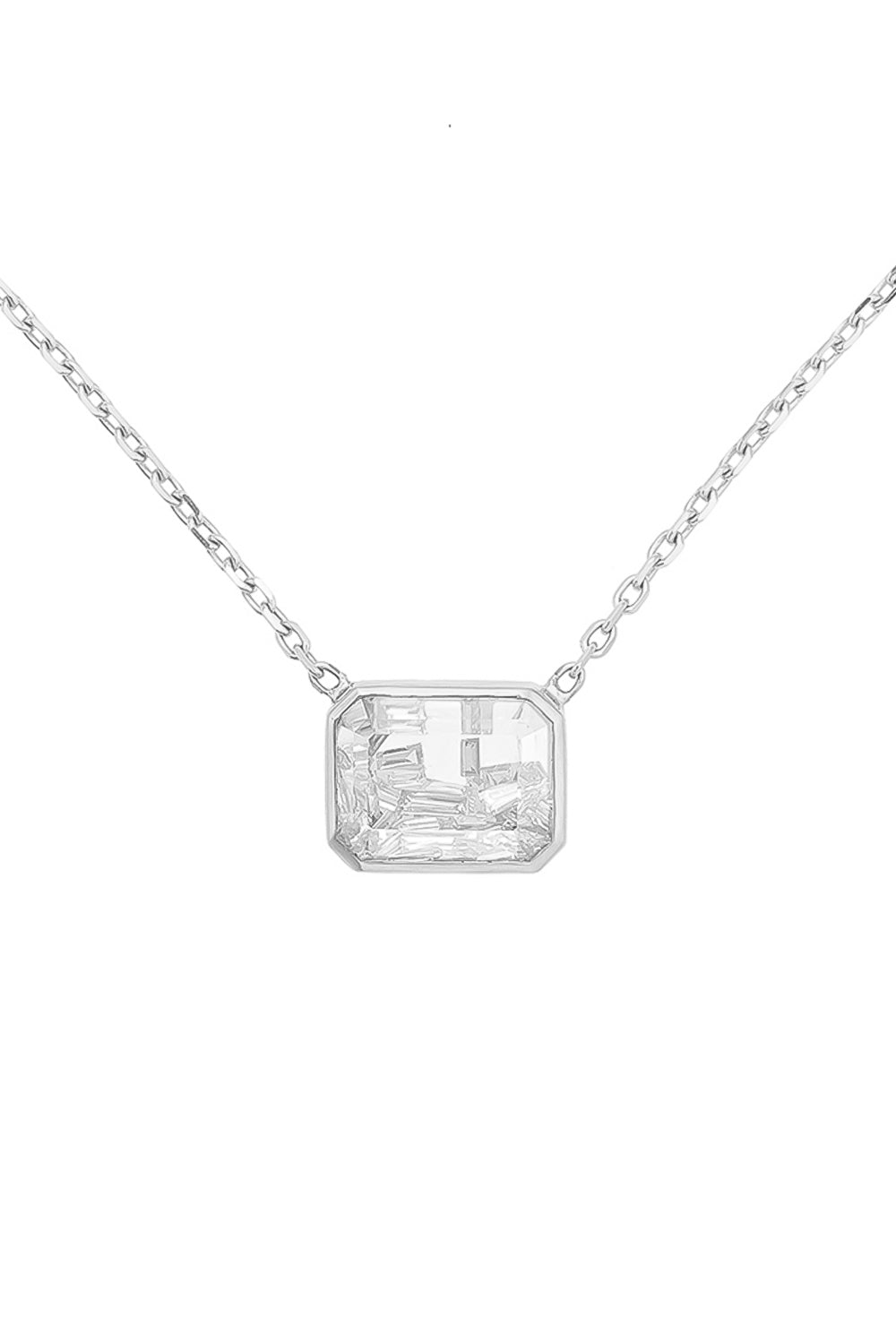 Diamond Shaker Esmeralda Necklace - White Gold-WHITE GOLD-JEWELRYFINE JEWELNECKLACE O-MORITZ GLIK