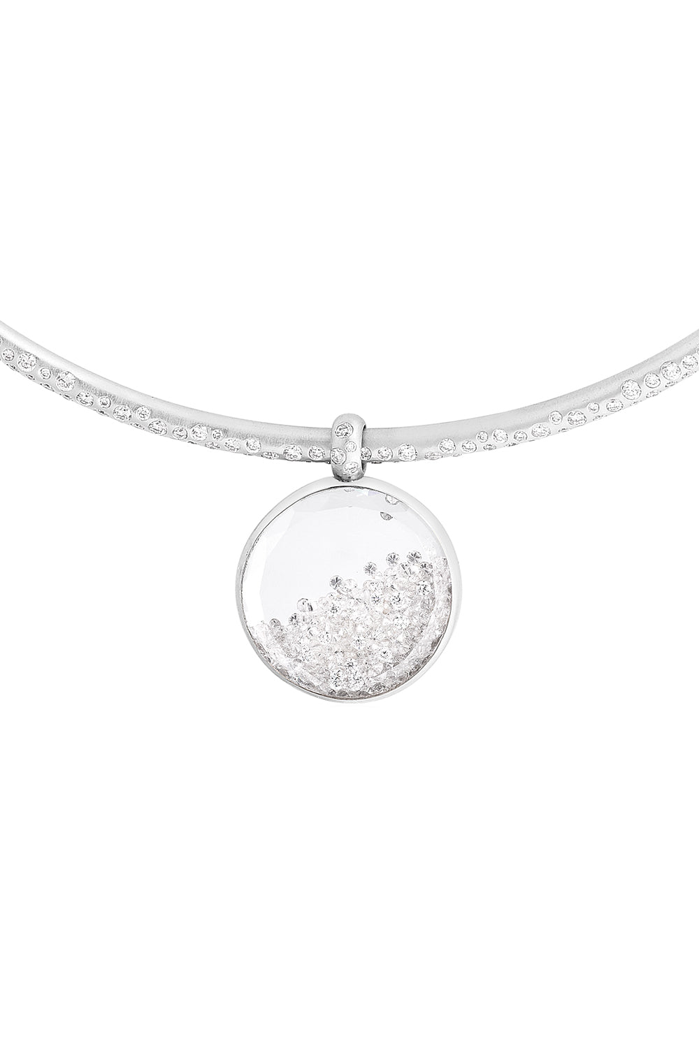 Diamond Shaker Gala Choker Necklace-WHITE GOLD-JEWELRYFINE JEWELNECKLACE O-MORITZ GLIK