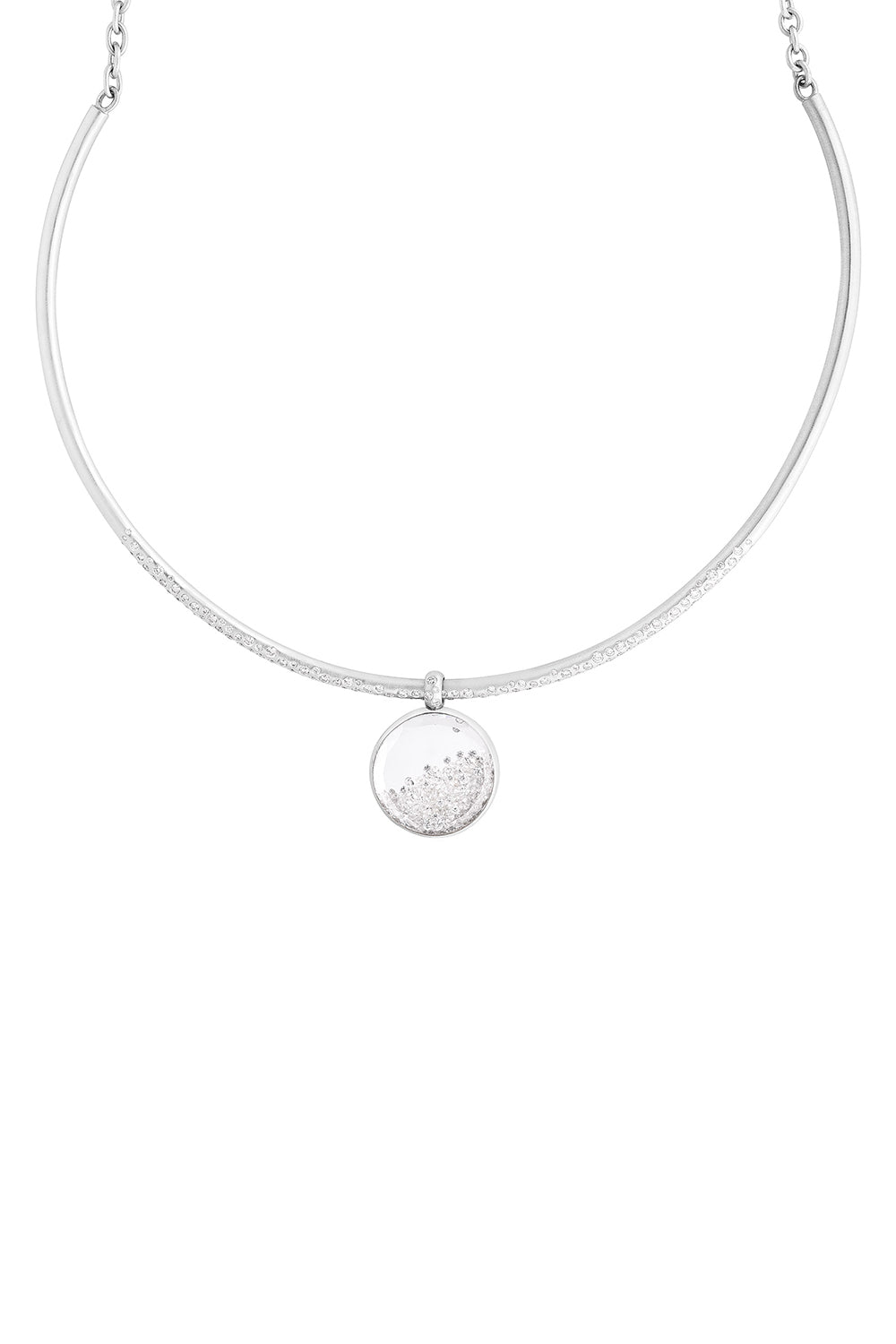 Diamond Shaker Gala Choker Necklace-WHITE GOLD-JEWELRYFINE JEWELNECKLACE O-MORITZ GLIK