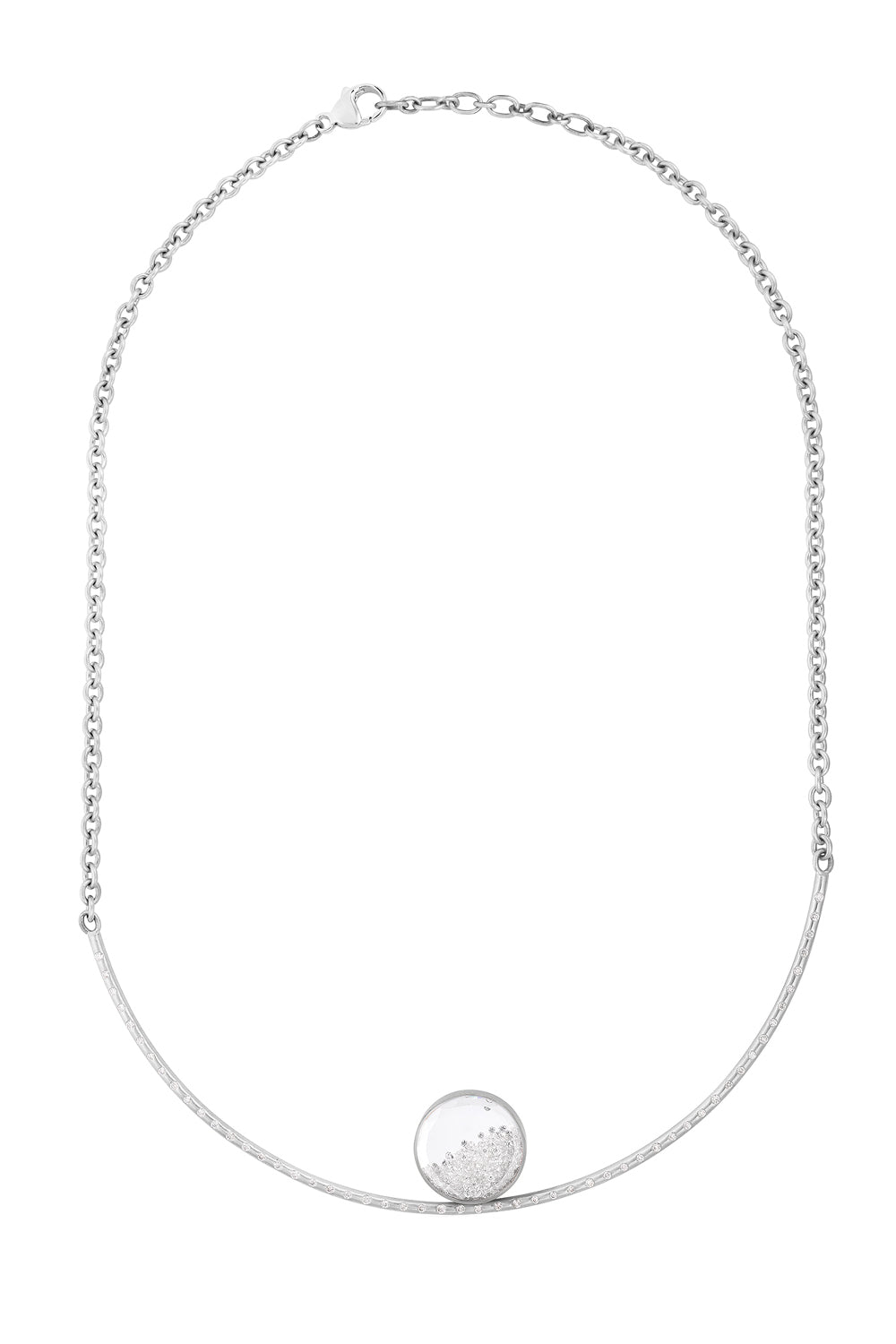 Diamond Shaker Pave Necklace-WHITE GOLD-JEWELRYFINE JEWELNECKLACE O-MORITZ GLIK