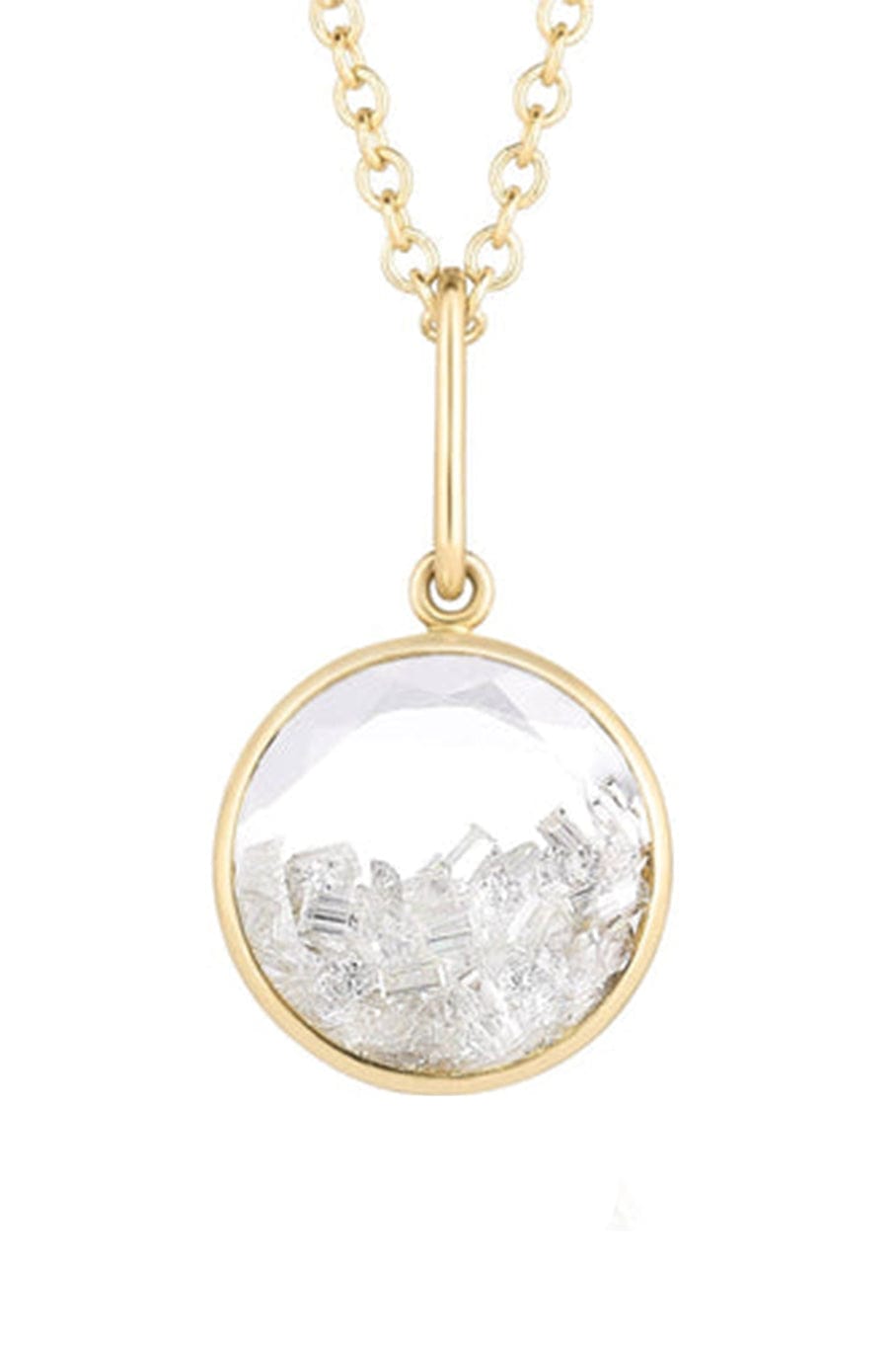 MORITZ GLIK-Core 12 Shaker Pendant Necklace-YELLOW GOLD