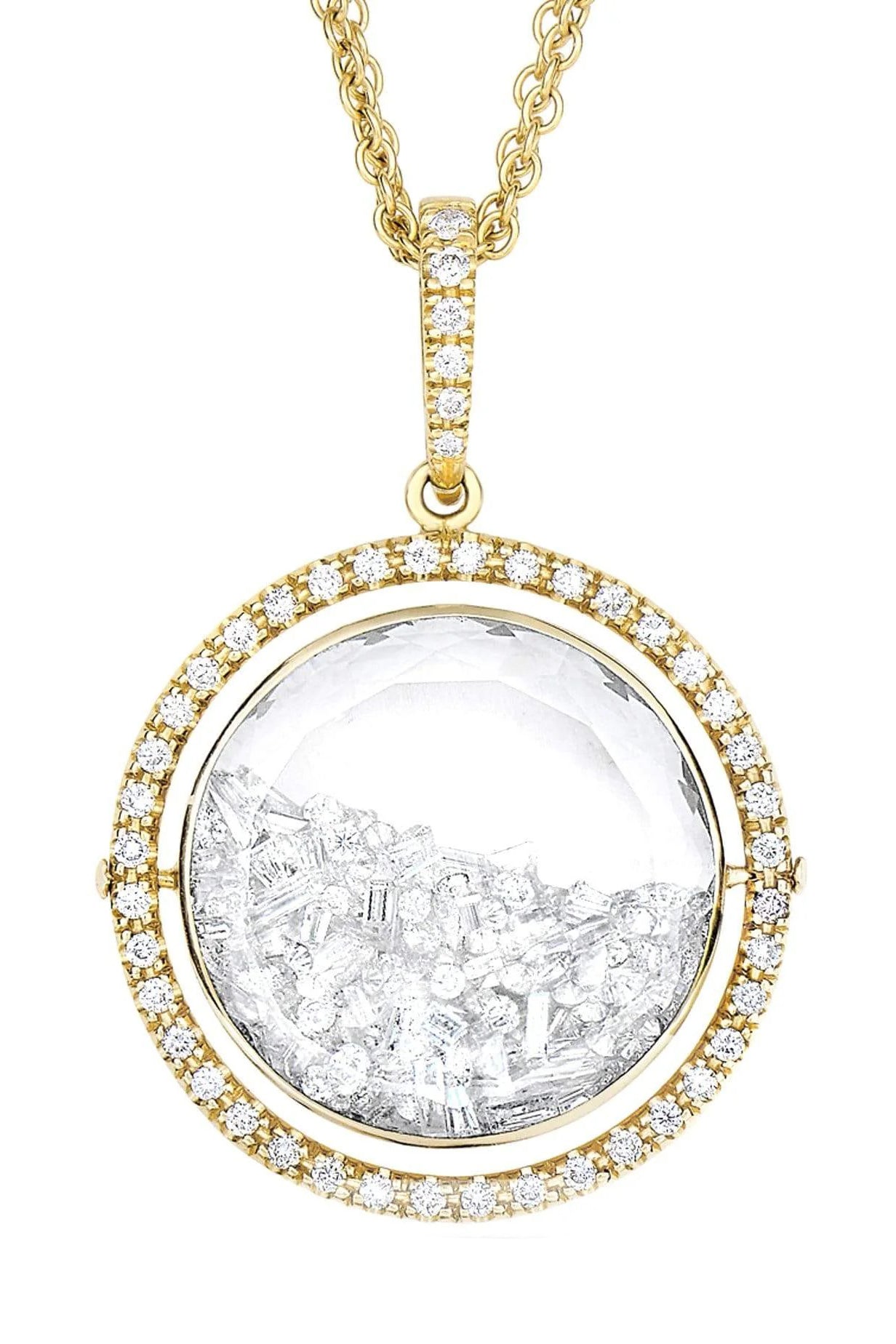 MORITZ GLIK-Halo 20 Shaker Necklace-YELLOW GOLD
