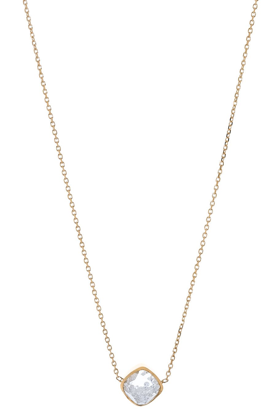 MORITZ GLIK-Naipe Twisted Shaker Necklace-YELLOW GOLD