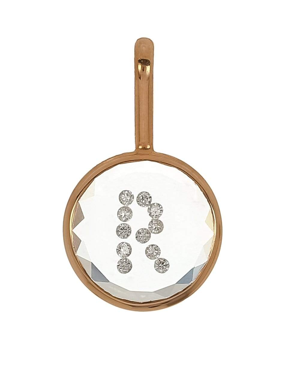 MORITZ GLIK-Small "R" Vitrô Initial Charm-ROSE GOLD