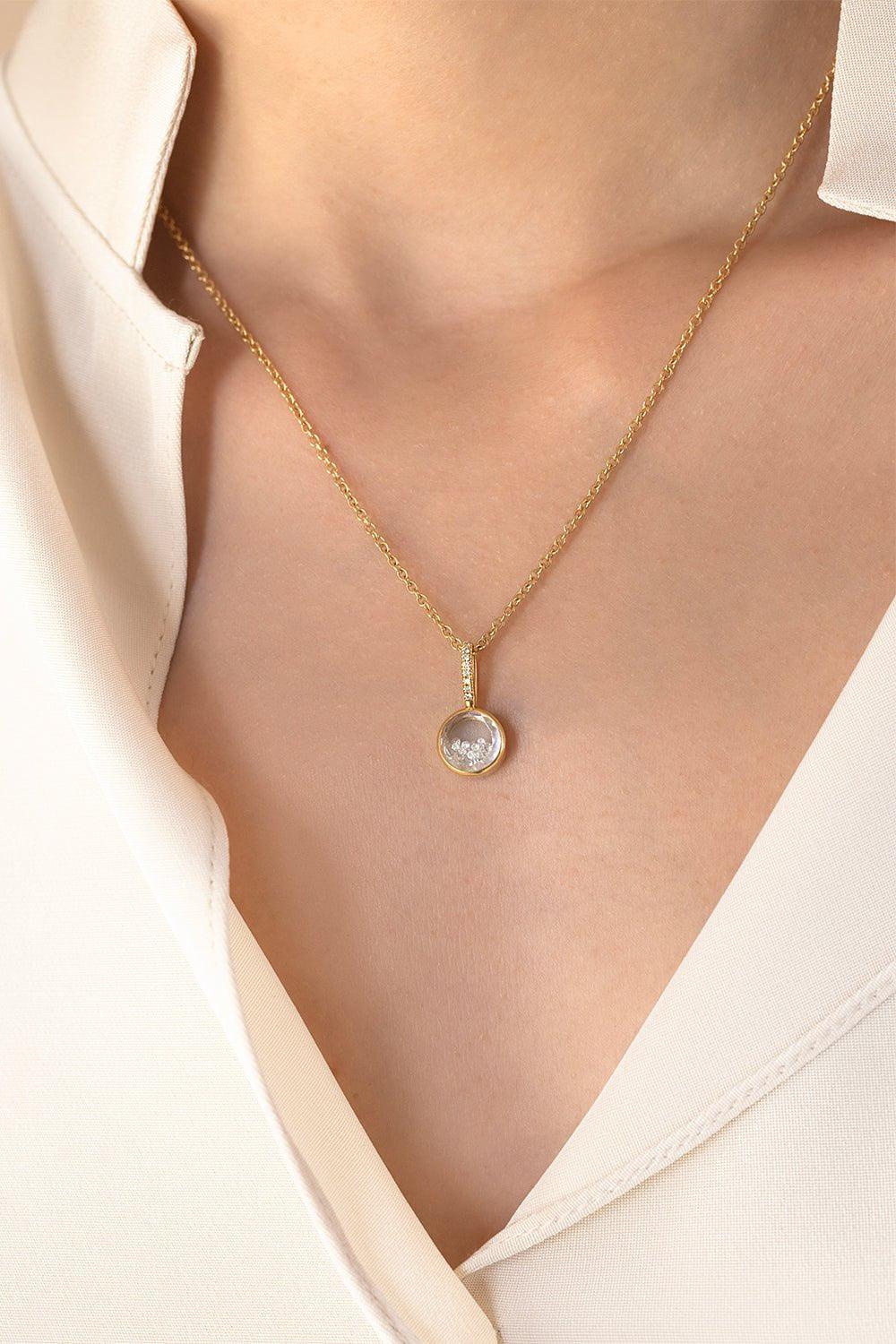 MORITZ GLIK-Naipe Diamond Shaker Charm-YELLOW GOLD