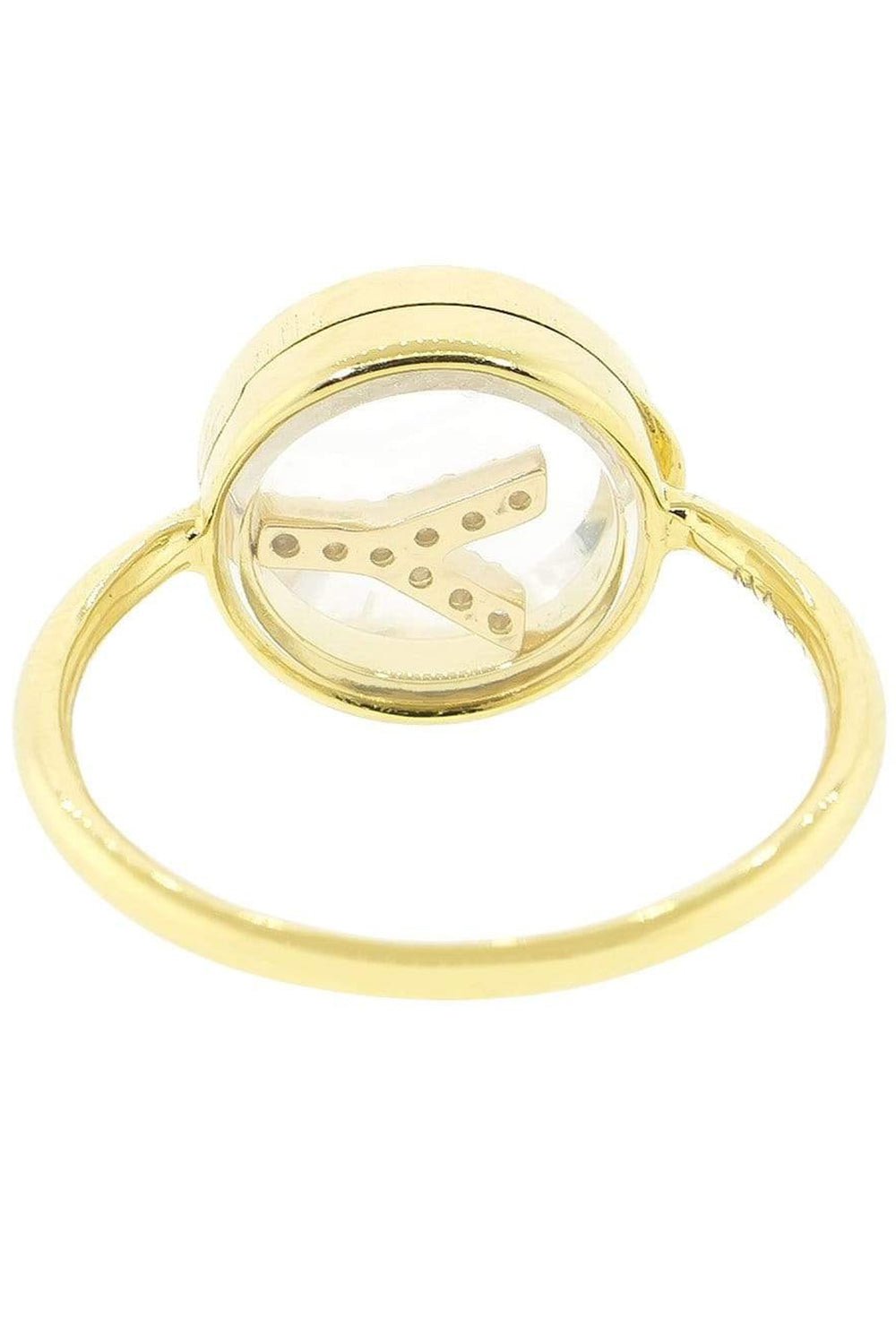 MORITZ GLIK-Y Initial Shaker Ring-YELLOW GOLD