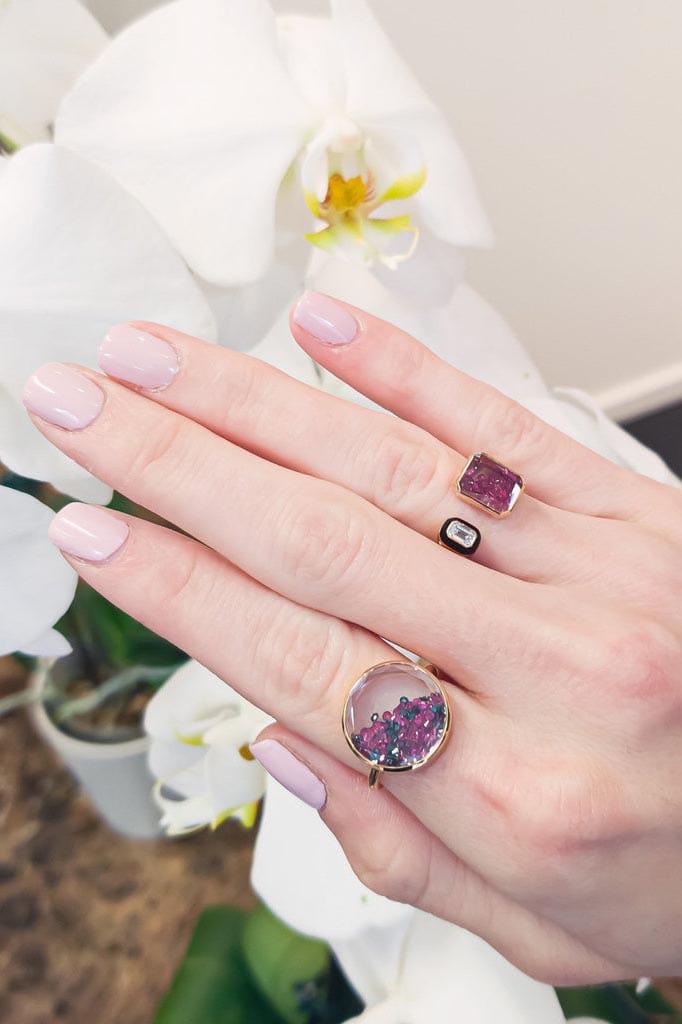MORITZ GLIK-Orbita Ruby Ring-ROSE GOLD