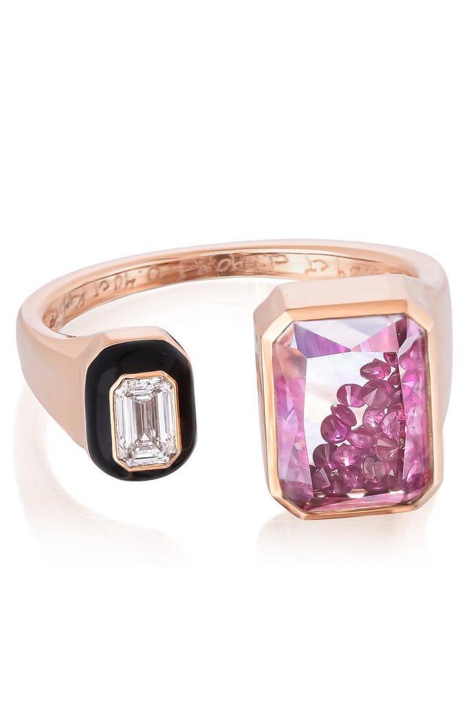 MORITZ GLIK-Orbita Ruby Ring-ROSE GOLD