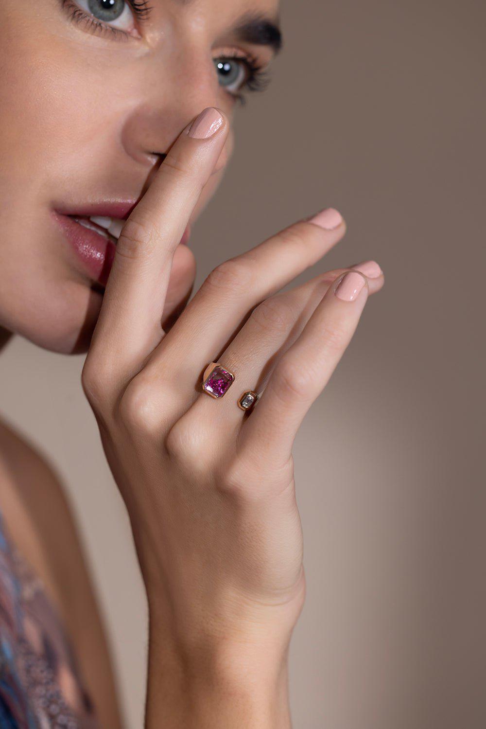 MORITZ GLIK-Cavado Shaker Ring-ROSE GOLD