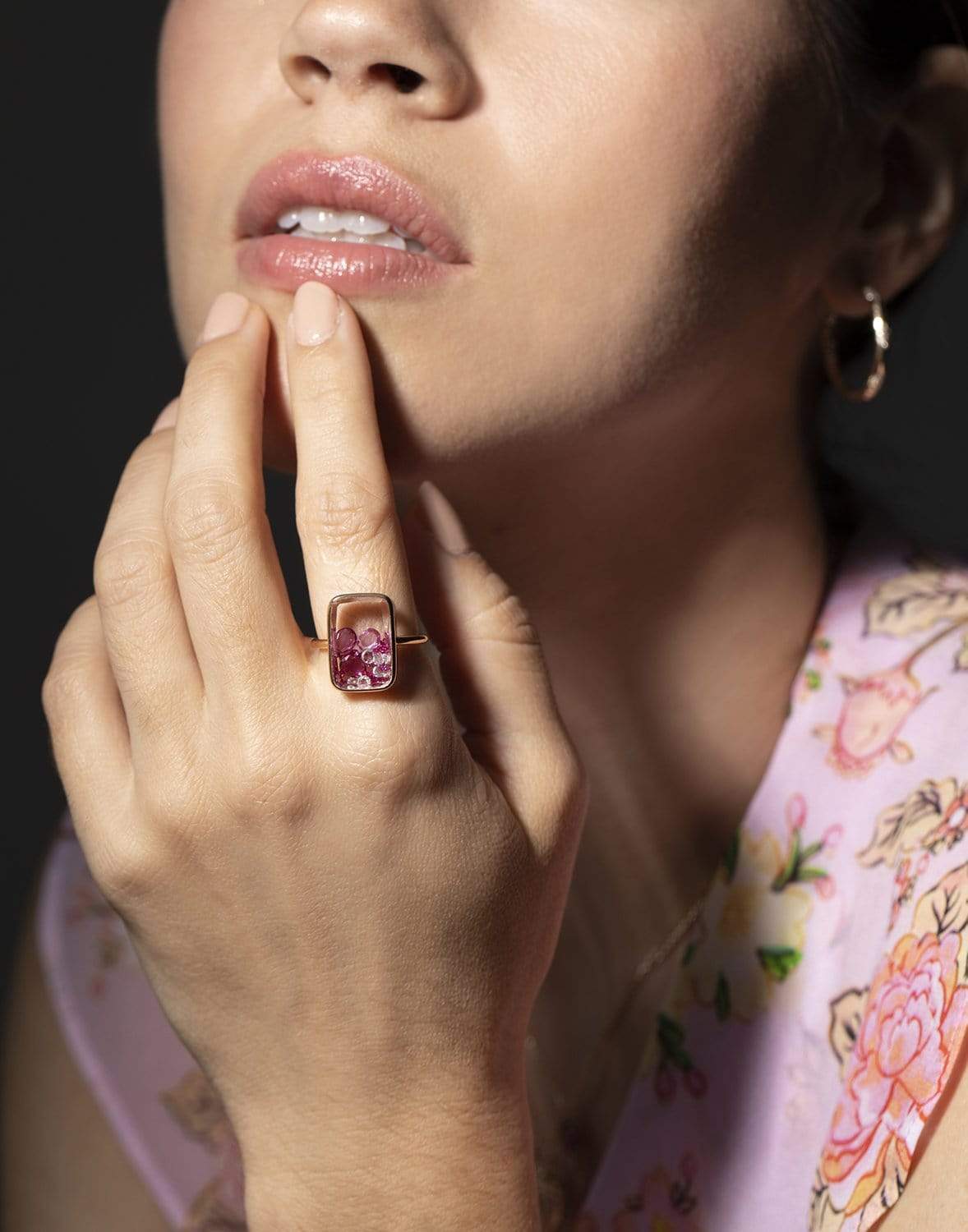 MORITZ GLIK-Ten Fourteen Ruby Ring-ROSE GOLD