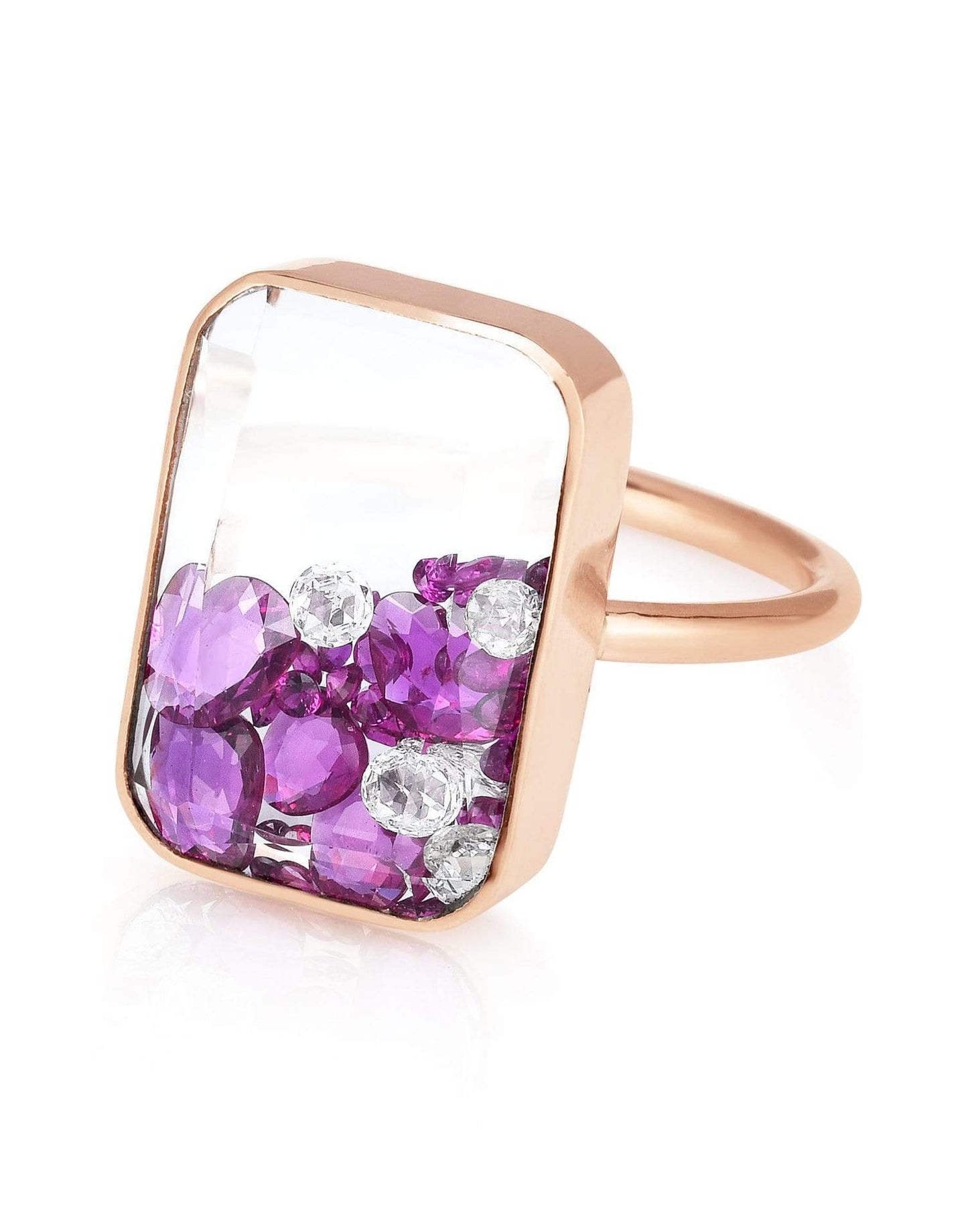 MORITZ GLIK-Ten Fourteen Ruby Ring-ROSE GOLD